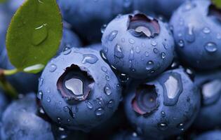 ai generado mojado arándano fruta. ai generado foto