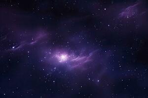 ai generado púrpura galaxia espacio estrellas en exterior espacio. ai generado foto