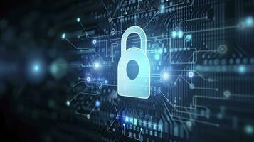 AI generated Cybersecurity privacy protection concept. AI Generated photo