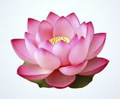 AI generated Lotus flower on white background. AI Generated photo