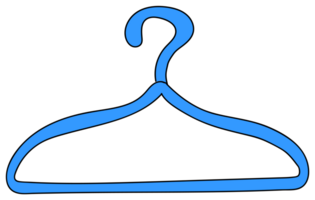 Hand drawn hanger illustration on transparent background. png