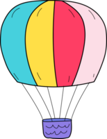 Hand drawn balloon illustration on transparent background. png