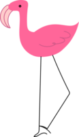 Hand gezeichnet Flamingo Illustration auf transparent Hintergrund. png