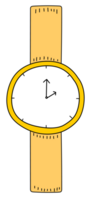 Hand gezeichnet Uhr Illustration auf transparent Hintergrund. png