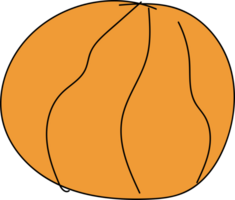 Hand drawn ball illustration on transparent background. png