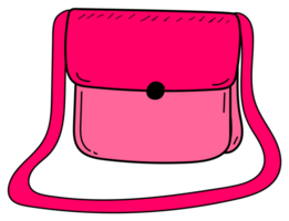 Hand drawn bag illustration on transparent background. png