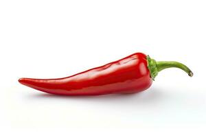 AI generated A Red chili pepper is isolated on a white background. AI Generated photo