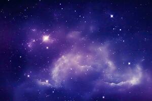 AI generated Purple Galaxy space stars in Outer Space. AI Generated photo