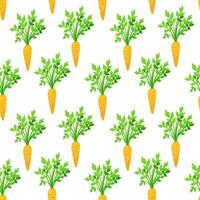 Seamless pattern with carrot. Vector repeat food pattern