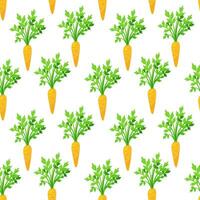 Seamless pattern with carrot. Vector repeat food pattern