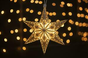 AI generated Christmas Star Decorations. AI Generated photo