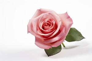 AI generated Pink rose isolated on white background. AI Generated photo