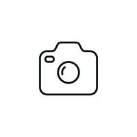 Camera line icon isolated on white background vector