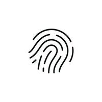 Finger print icon isolated on white background vector