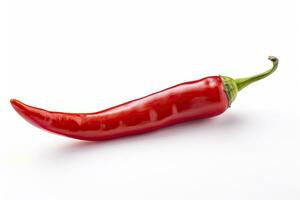 AI generated A Red chili pepper is isolated on a white background. AI Generated photo