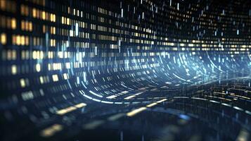 AI generated An abstract digital background with binary code and AI algorithms running in the background. AI Generated photo