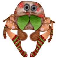 Spider in Christmas theme png