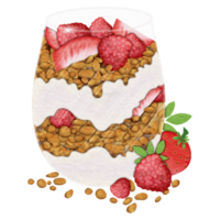 Delicious fruit yogurt png