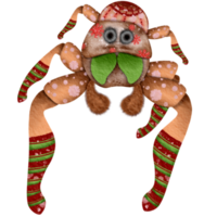 araña en Navidad tema png