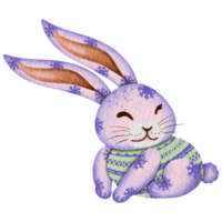 Christmas themed rabbit png