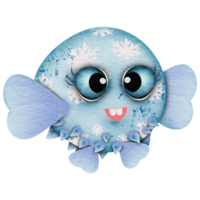 Christmas themed puffer fish png