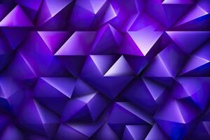 AI generated Purple Gradient Abstract Illustration. 3D triangle Background. Computer Art Design Template. AI Generative photo