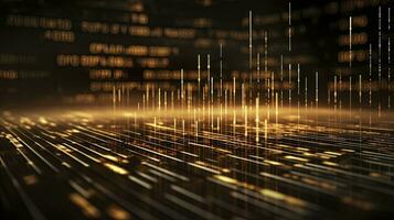 AI generated An abstract digital background with binary code and AI algorithms running in the background. AI Generated photo