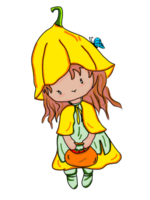 Autumn with cute fairy png