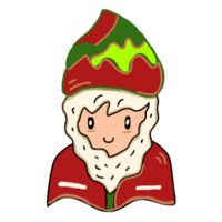 Merry Christmas With Cute Gnomes Santa Claus Design. Cute Cartoon Illustration png