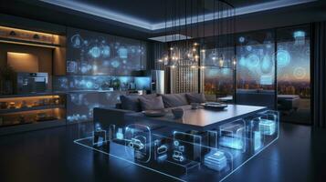 AI generated Connected Living, The IoT Revolution in Smart Homes. AI Generated photo