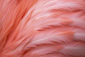 AI generated Flamingo Feather background. AI Generated photo