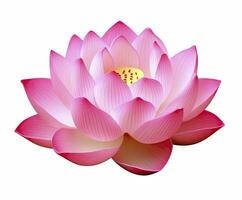 AI generated Lotus flower on white background. AI Generated photo