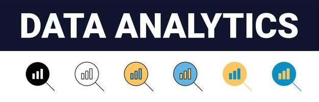 Precision Insights Streamlined Web Icons for Data Analysis, Statistics, and Analytics Minimalist Outline, black and color fill Collection in Vector Illustration. calculator, data, database,