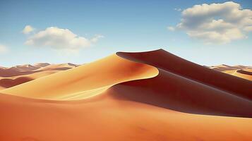 AI generated Desert with magical sands and dunes as inspiration for exotic adventures in dry climates.  AI Generated. photo