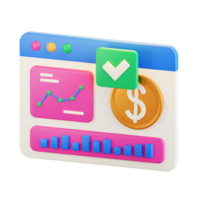 3D Stock Analytic Illustration png