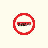 2024 logo design vector icon with modern creative idea