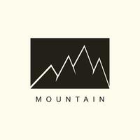 Minimalist mountain logo design vector