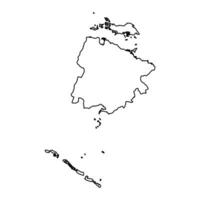 Ciego de Avila province map, administrative division of Cuba. Vector illustration.