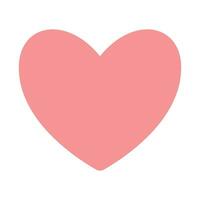 corazón rosa, símbolo del amor. ilustración aislada sobre fondo blanco. vector