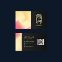 stylish gradient mesh horizontal business card template vector