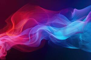 AI generated abstract background with multicolored smoke on a dark blue background, Illustration of dramatic smoke and fog in contrasting vivid colors, Background or wallpaper, abstract colorful photo
