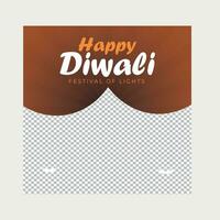 happy diwali social media post design Free Vector