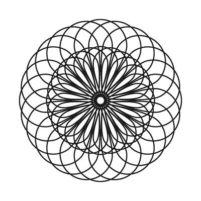 Abstract geometric spirograph background