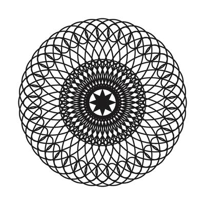 Abstract geometric spirograph background