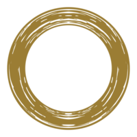 Zen Circle Icon Symbol in Gold Color. Zen Illustration for Logo, Art Frame, Art Illustration, Website or Graphic Design Element. Format PNG