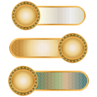 luxo dourado árabe islâmico texto caixa título quadro, Armação fronteira bandeira conjunto múltiplo cores para Ramadã e milad un nabi png