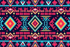 ai generado tribal vector ornamento. sin costura africano modelo. étnico alfombra con galones azteca estilo. geométrico mosaico en el teja, mayólica antiguo interior. moderno alfombra. geo impresión en textil foto