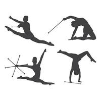 Baton Twirling Silhouette, Twirling , Sport Baton Silhouette vector