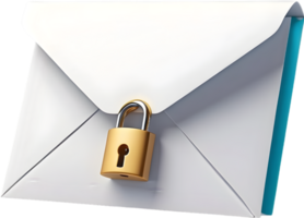 AI generated an envelope with a lock png