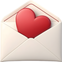 AI generated an envelope with hearts  transparent background png